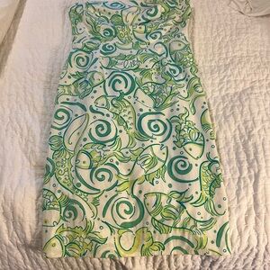 Lilly Pulitzer Green and White “School’s Out” Women's Dress